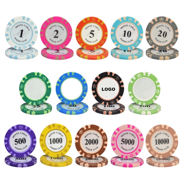 Clay Poker Chips w/ Custom Imprint 