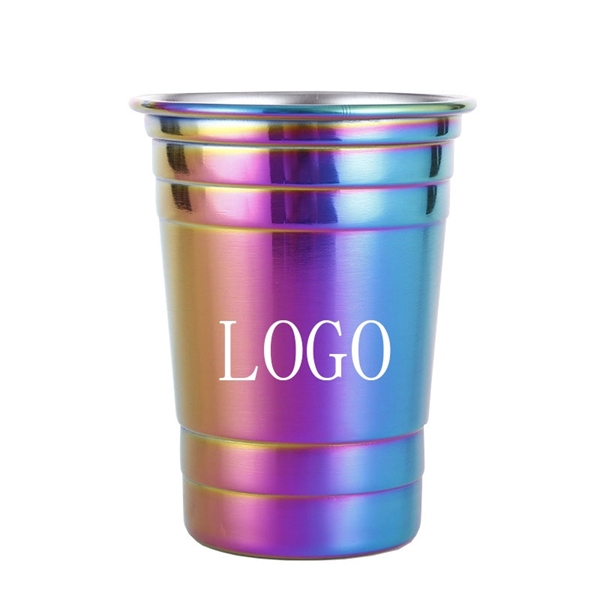 16oz Rainbow Stemless Wine Glasses