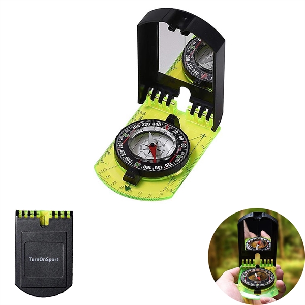Map  Protractor Sighting Compass with Mirror
