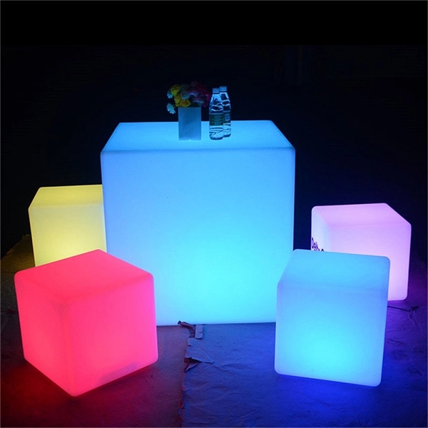 Square Light Up Cube Tables
