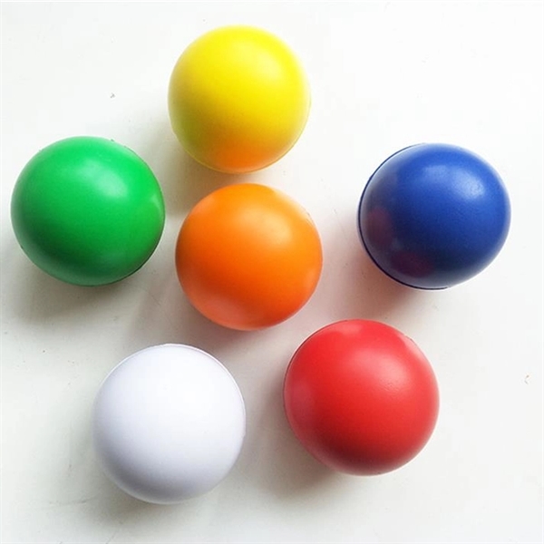 2.5Inch Colorful  PU Foam Stress Ball for Kids and Adults