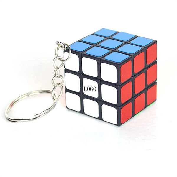 Mini Rubik Cube With Keychain