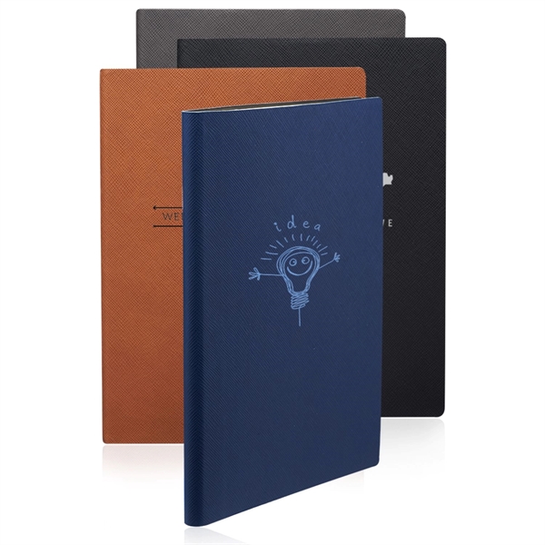 Softcover Notebook w/ Custom Imprint & Woven Fabric Bookmark