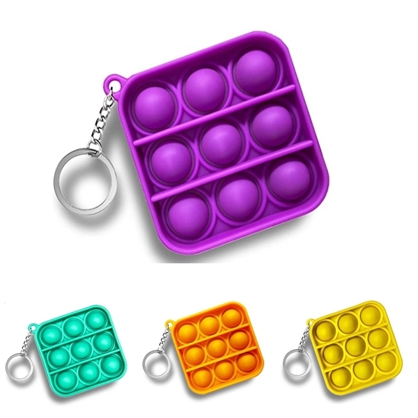 Square Bubble Popper Keychain