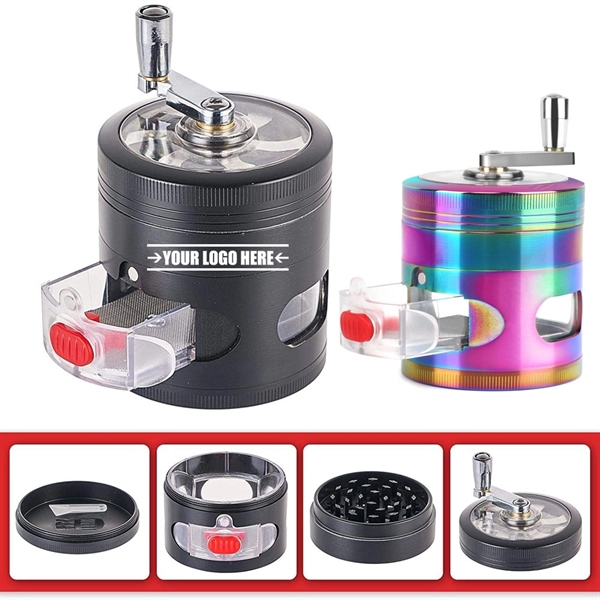 Aluminum 4-Layer Zinc Alloy Grinder With Handle