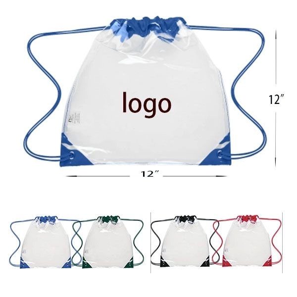 Touchdown Clear Drawstring Backpack