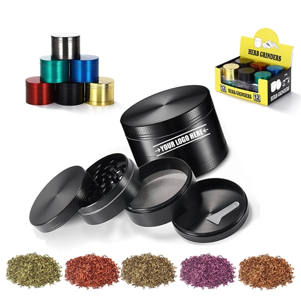 Aluminum 4-Layer Zinc Alloy Herb Grinder