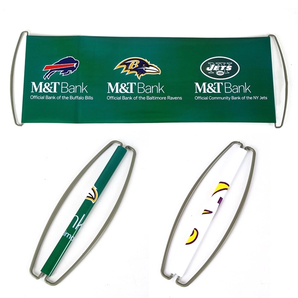 Rolling Up Flag Automatic Banner