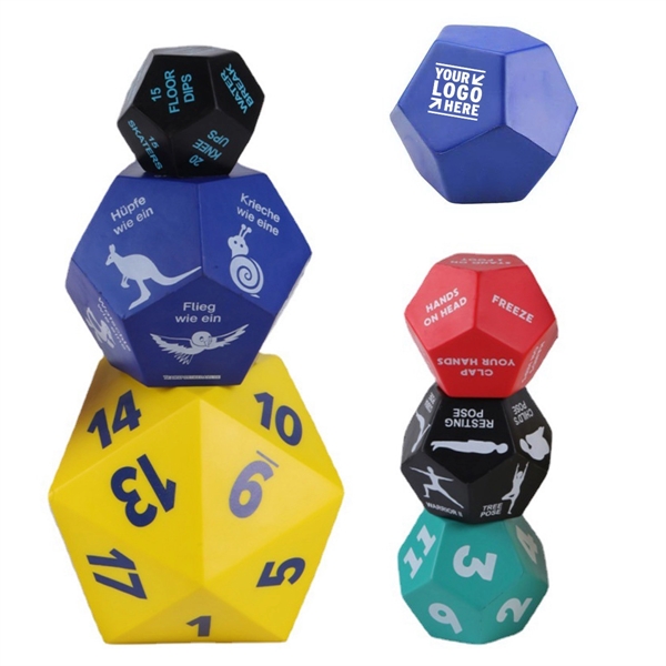 Dodecahedron PU Foam Anti Stress Dice