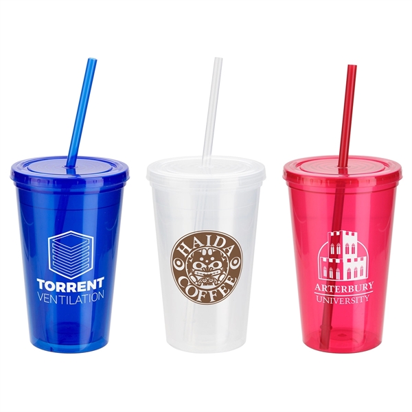 Trifecta 16 oz Tumbler with Lid  Straw