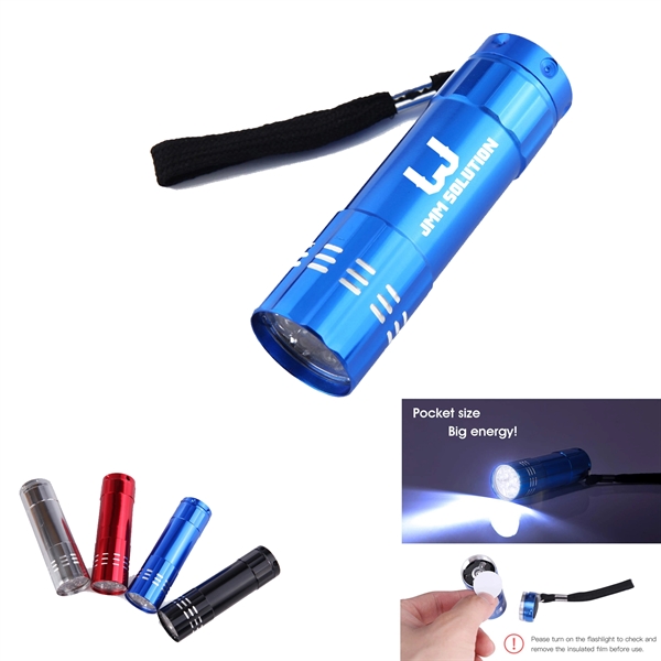 Mini Aluminum 9 LED Flashlight