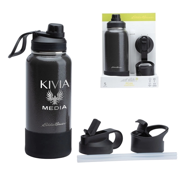 Eddie Bauer® Peak - 3-Lid 32 oz. Vacuum Insulated Water B...