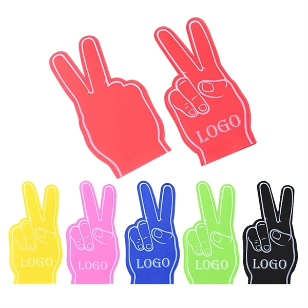 Palm Printed Giant EVA Foam Hand Glove Pointy Finger