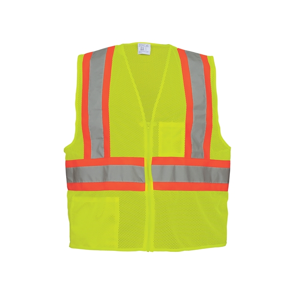 High-Visibility Lightweight Mesh Polyester Safety Vest