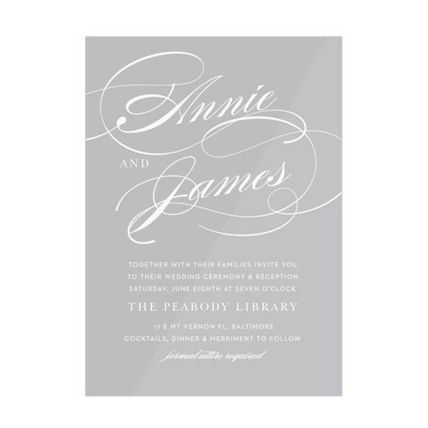 4" x 6" - Clear Acrylic Invitations