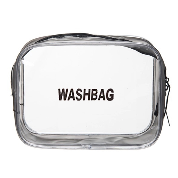 Clear PVC Zippered Toiletry Carry Pouch