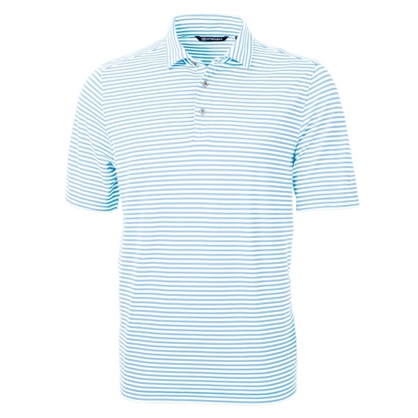 Cutter & Buck Virtue Eco Pique Stripe Recycled Mens Polo