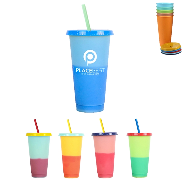 24 Oz. Mood Stadium Cup Straw Lid Set