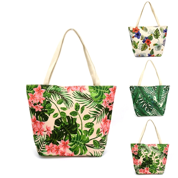 Heat Transfer Single Shoulder Beach Bag