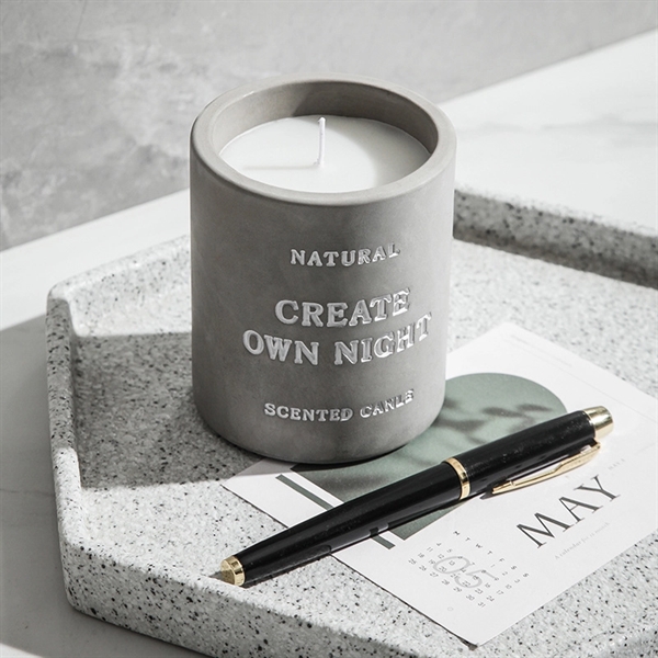 Cylinder  Decor Concrete Candle Jar