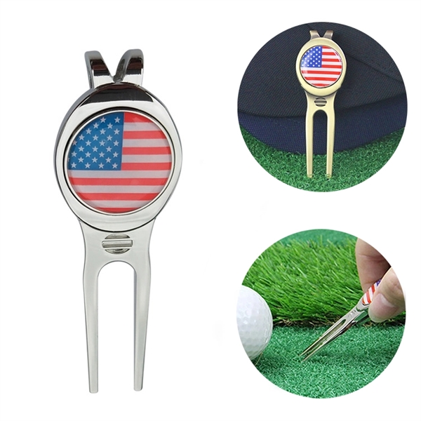 Divot Tool With Removable Ball Marker