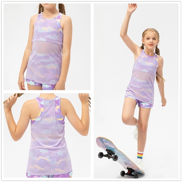 Girl's 2-in-1 Dance Racerback Tank Top