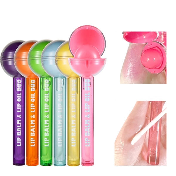2 In 1 Lollipop Lip Gloss Balm lipstick