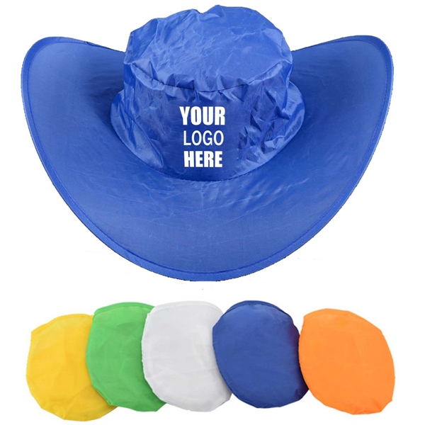 Foldable polyester cowboy hat