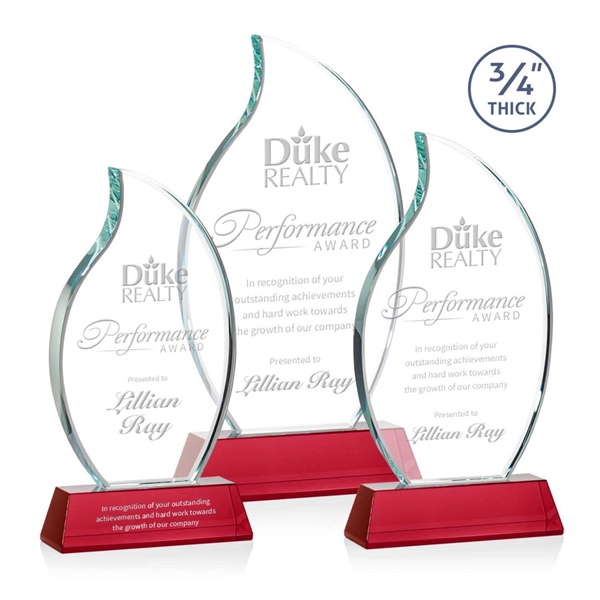 Croydon Flame Award on Newhaven Base - Red