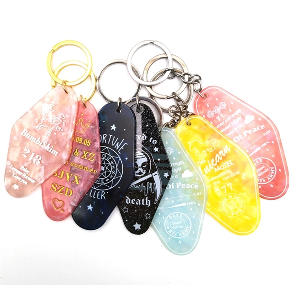 Glitter Vintage Motel Key Label