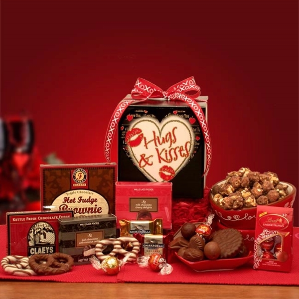 Hugs & Kisses Valentine Care Package - Valentine Day Gifts