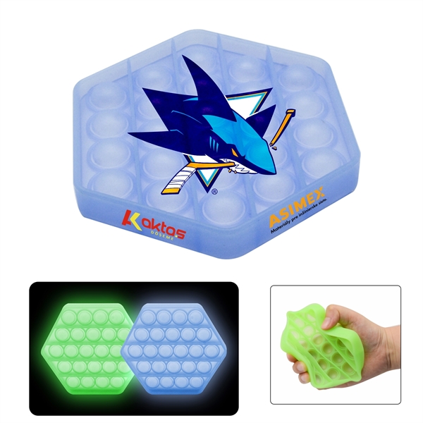 Luminous Hexagon Push Pop Bubble