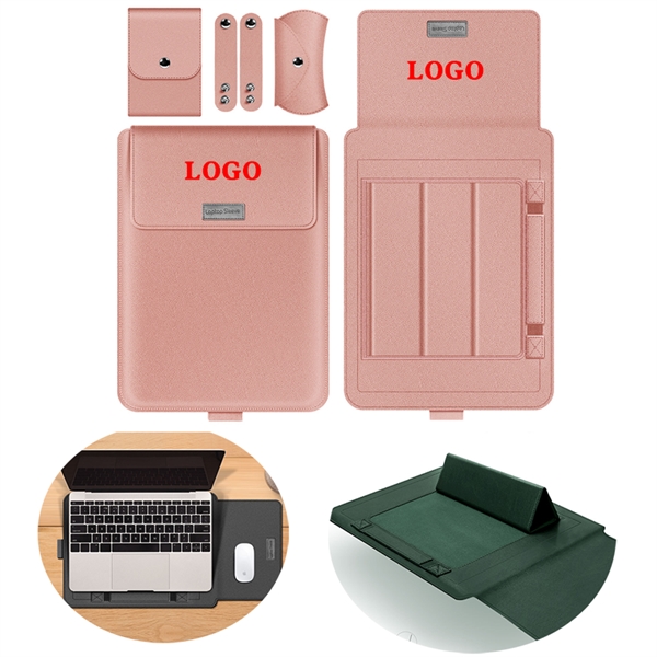 Folding Leather Laptop Sleeve 