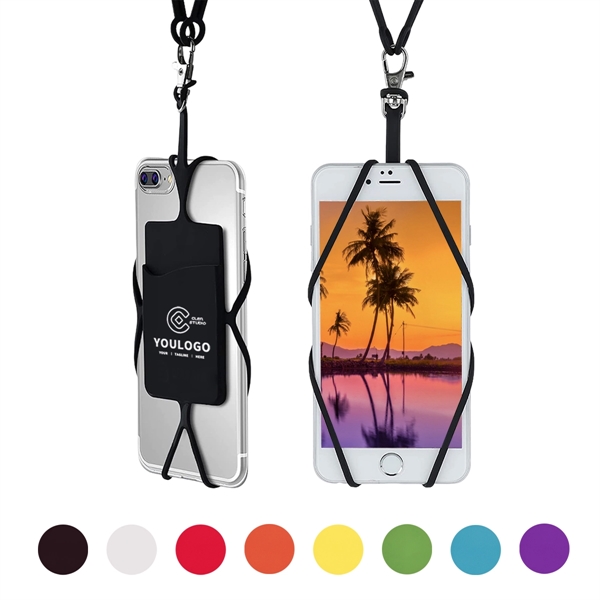 Silicone Phone Lanyard Card Holder