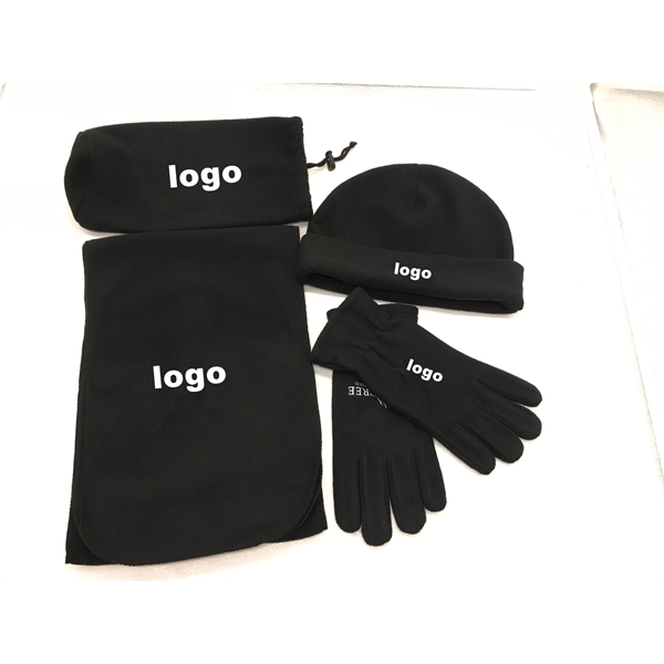 Polar Fleece Scarf and Gloves Set