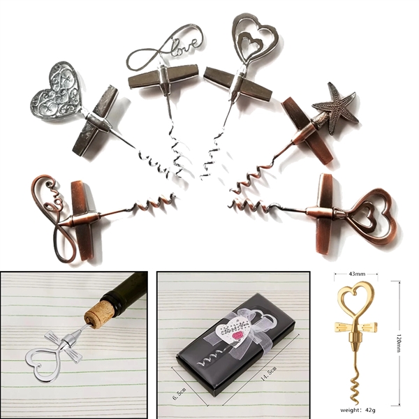 Creative Heart-shaped Wine Bottle Opener Corkscrew