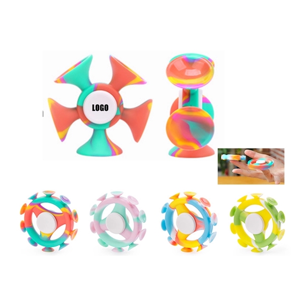 Silicone Fidget Spinner Sucker Darts 