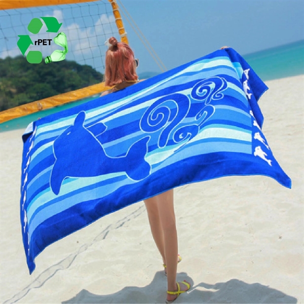 Ecofriendly Sublimated Microfiber Sand Proof Beach Towel