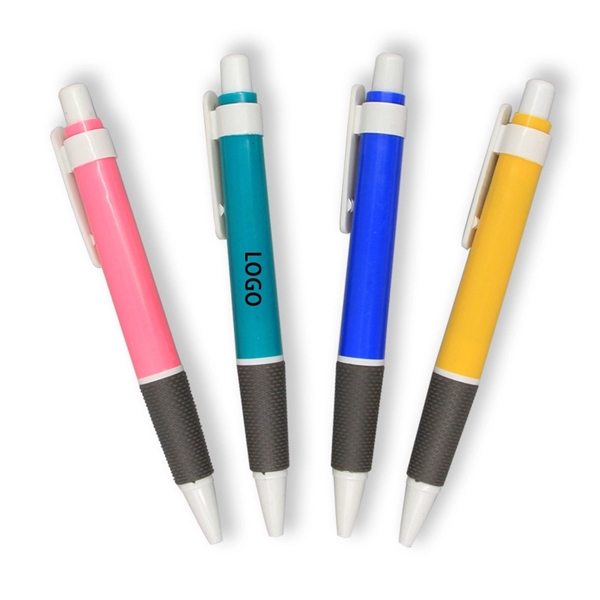 Pressable Plastic Ballpoint Pen