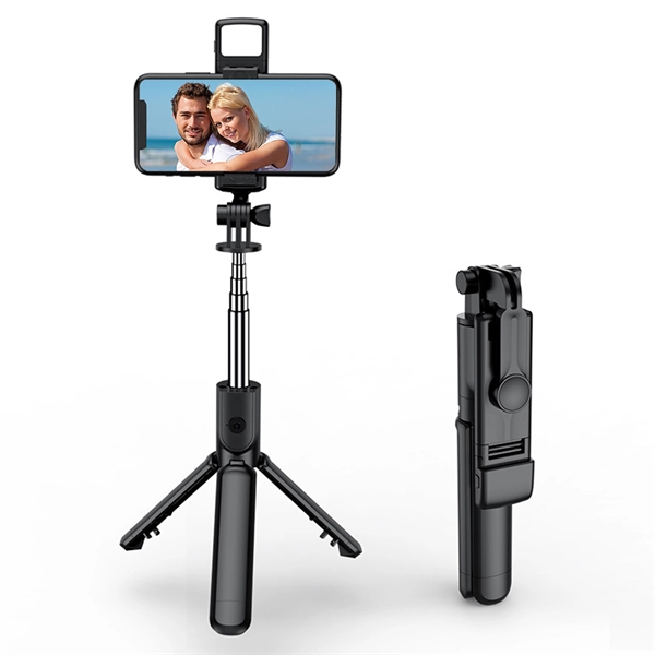 Tripod Stand Selfie Stick With Fill Light Bluetooth Remote