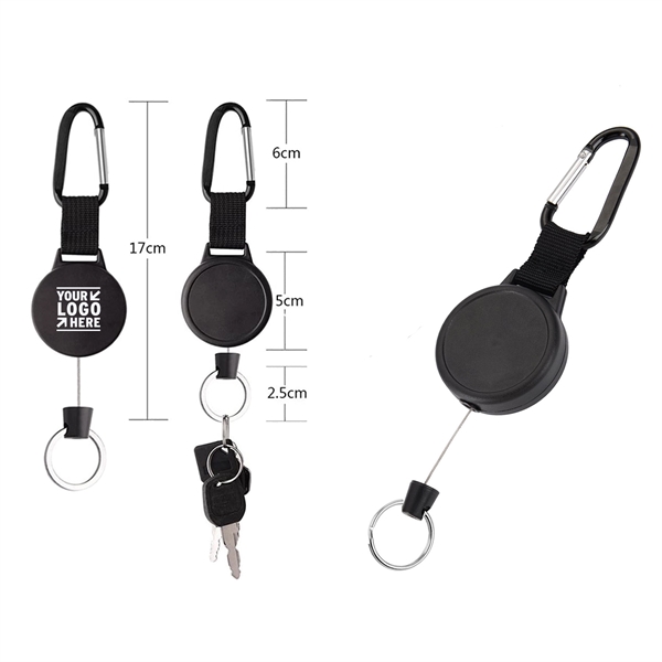 Telescopic Badge Reel with Key Chain