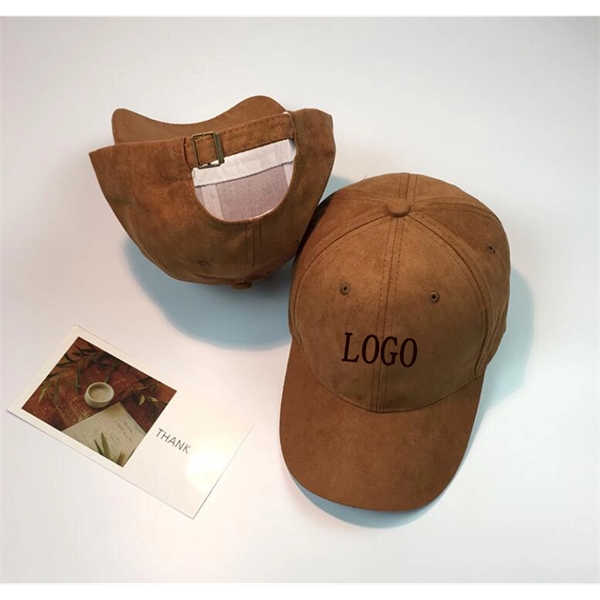 6 Panel Suede Baseball Cap
