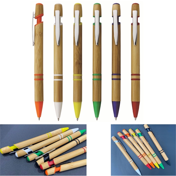 Eco-friendly Retractable Bamboo Ballpoint Pen