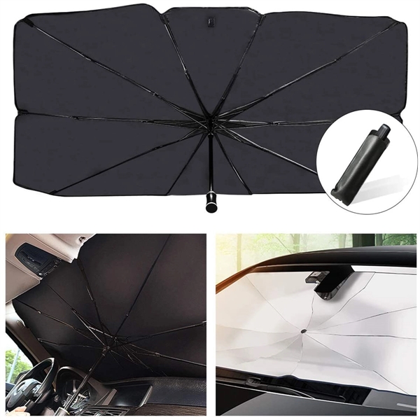 Car Windshield Sun Shade Umbrella With Storage Bag