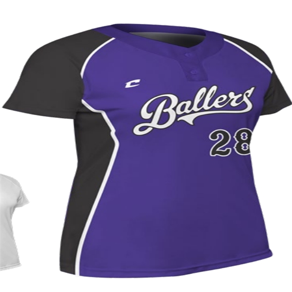 Girl's Juice Two-Button Short Sleeve Jersey