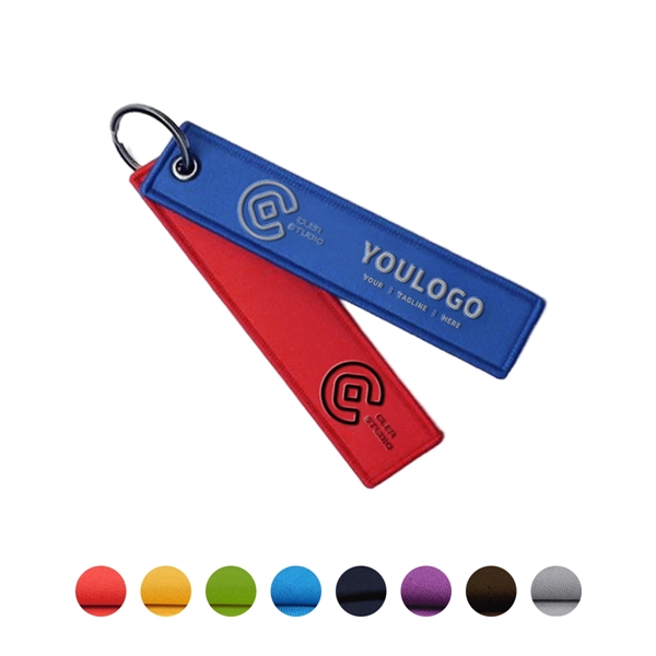 MOQ 50 Custom Embroidered Key Tag