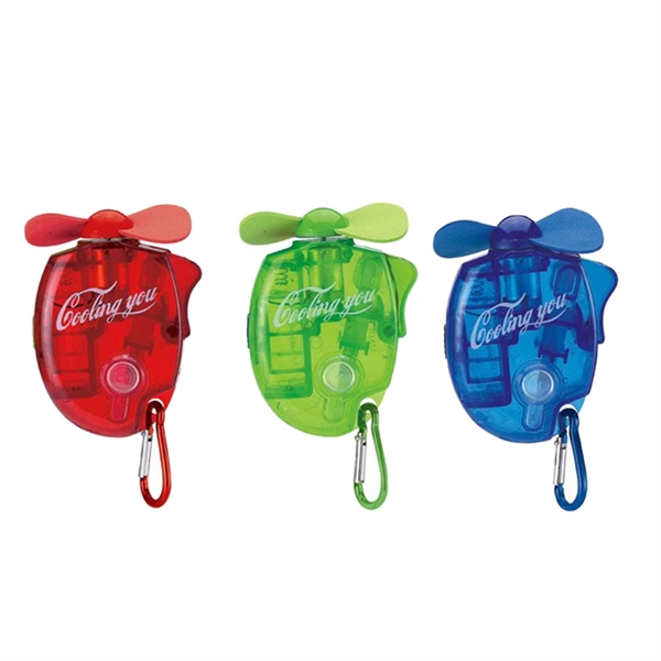 Small Carabiner Keychain Misting Fan