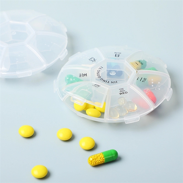 Round Weekly Pill Organizer