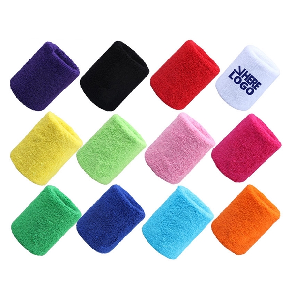 Colorful Sports Wristbands Cotton Sweatband