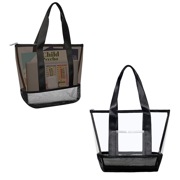 Large Plastic TPU Clear Beach Shoulder Tote Bag